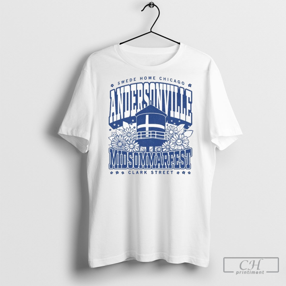 Swede Home Chicago Andersonville Midsommarfest Clark Street Max Collegiate Tee Shirt Sweatshirt