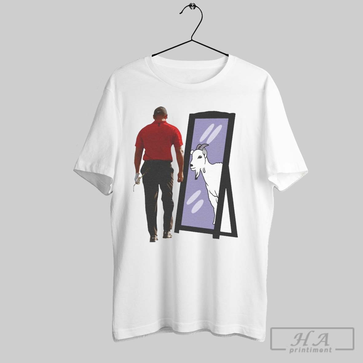 Tiger Woods Goat Mirror T Shirts