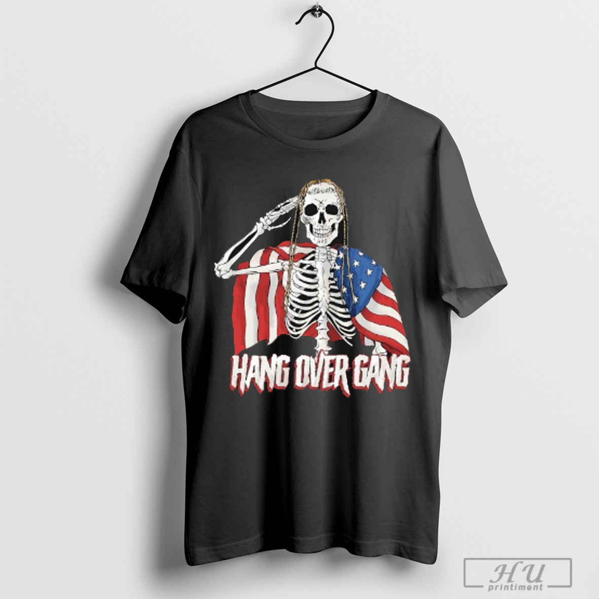 Tom Macdonald Hang Over Gang Salute American Flag Skeleton T Shirt Sweatshirt