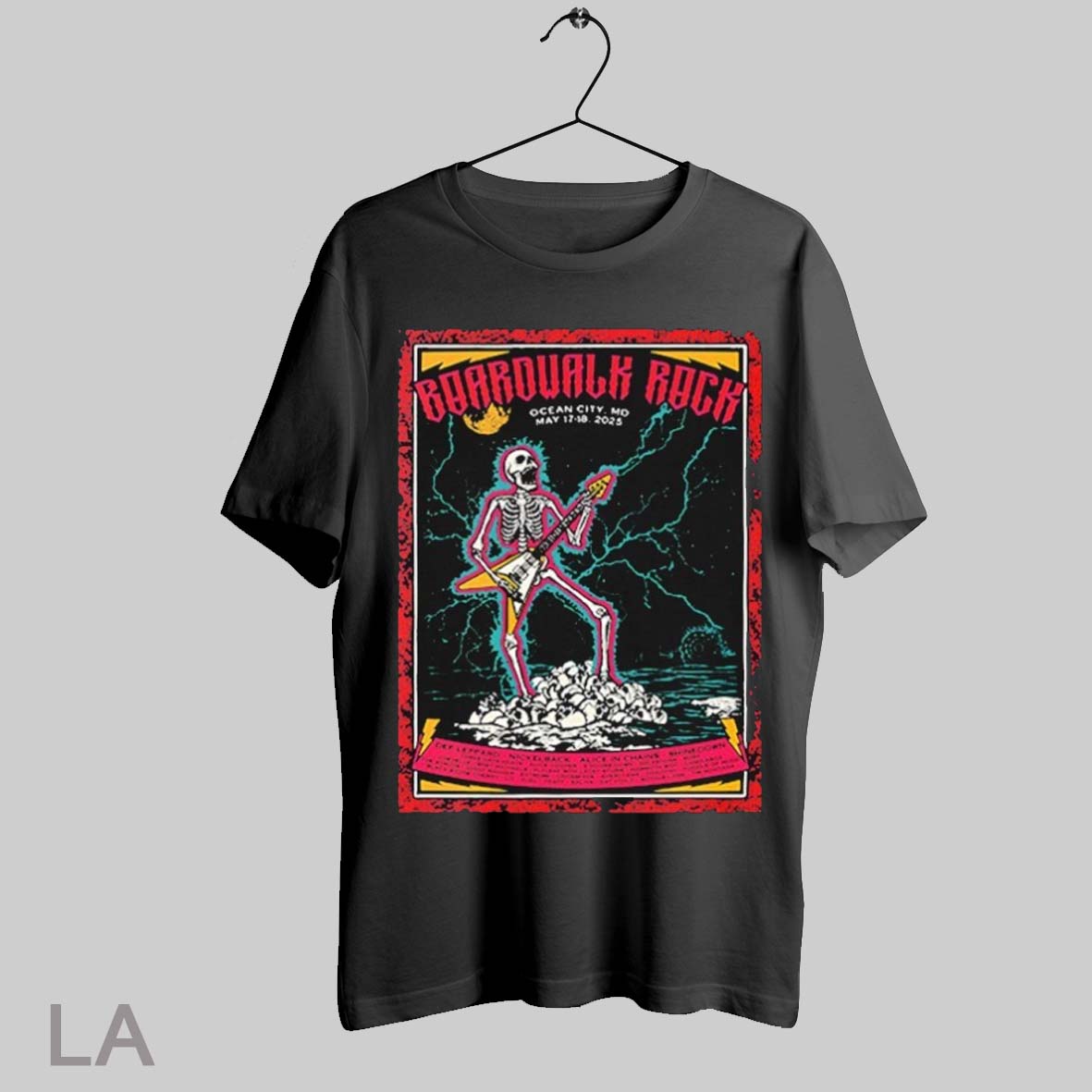 Top Boardwalk Rock Line Up In Ocean City Md On May 17 18 2025 Skeleton T Shirt Sweatshirt Hoodie Shirt