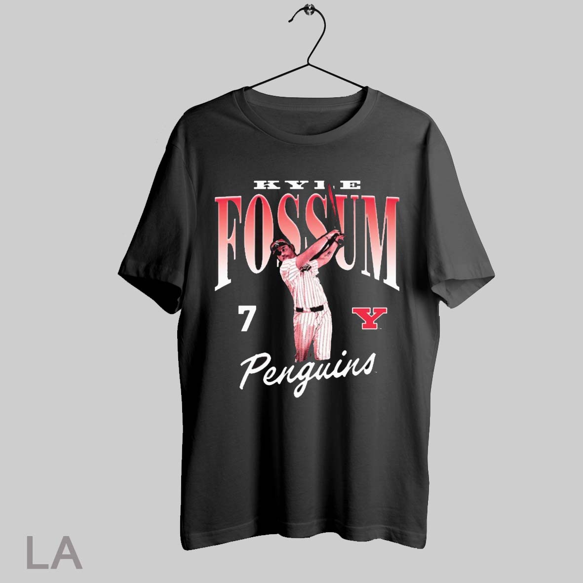 Top Kyle Fossum 7 Youngstown State Penguins Baseball Ncaa Division I Graphic Sweatshirt Tee Shirt