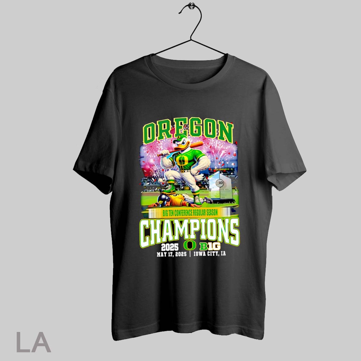 Top Oregon Big Ten Conference Regular Season Champions 2025 Mascot T Shirt Sweatshirt Hoodie Shirt