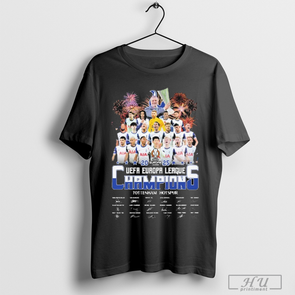 Tottenham Hotspur Uefa Europa League Champions 2025 Signatures T Shirt Sweatshirt