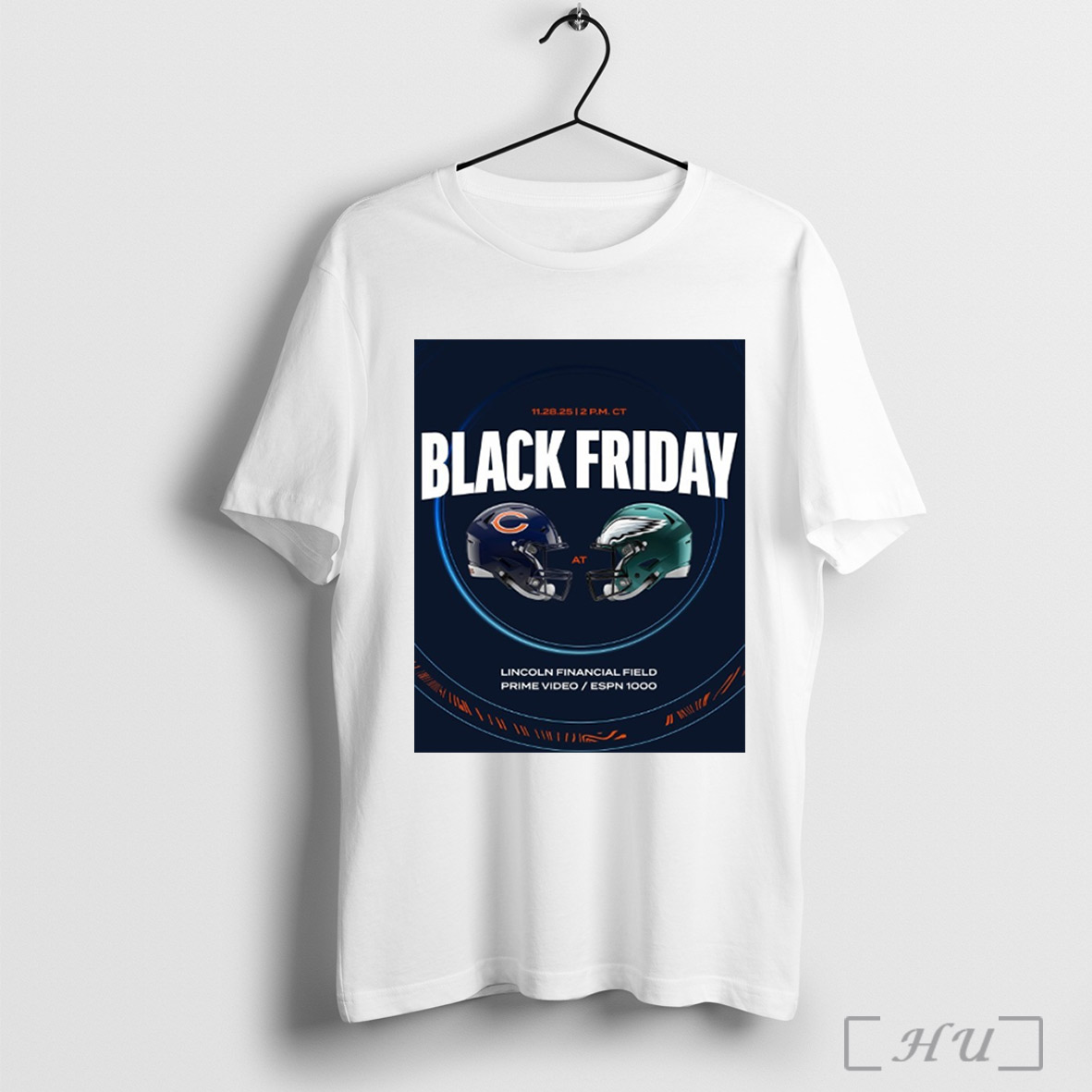 Trending Chicago Bears At Philadelphia Eagles Black Friday 11 28 2025 Lincoln Financial Field Poster T Shirt Sweatshirt