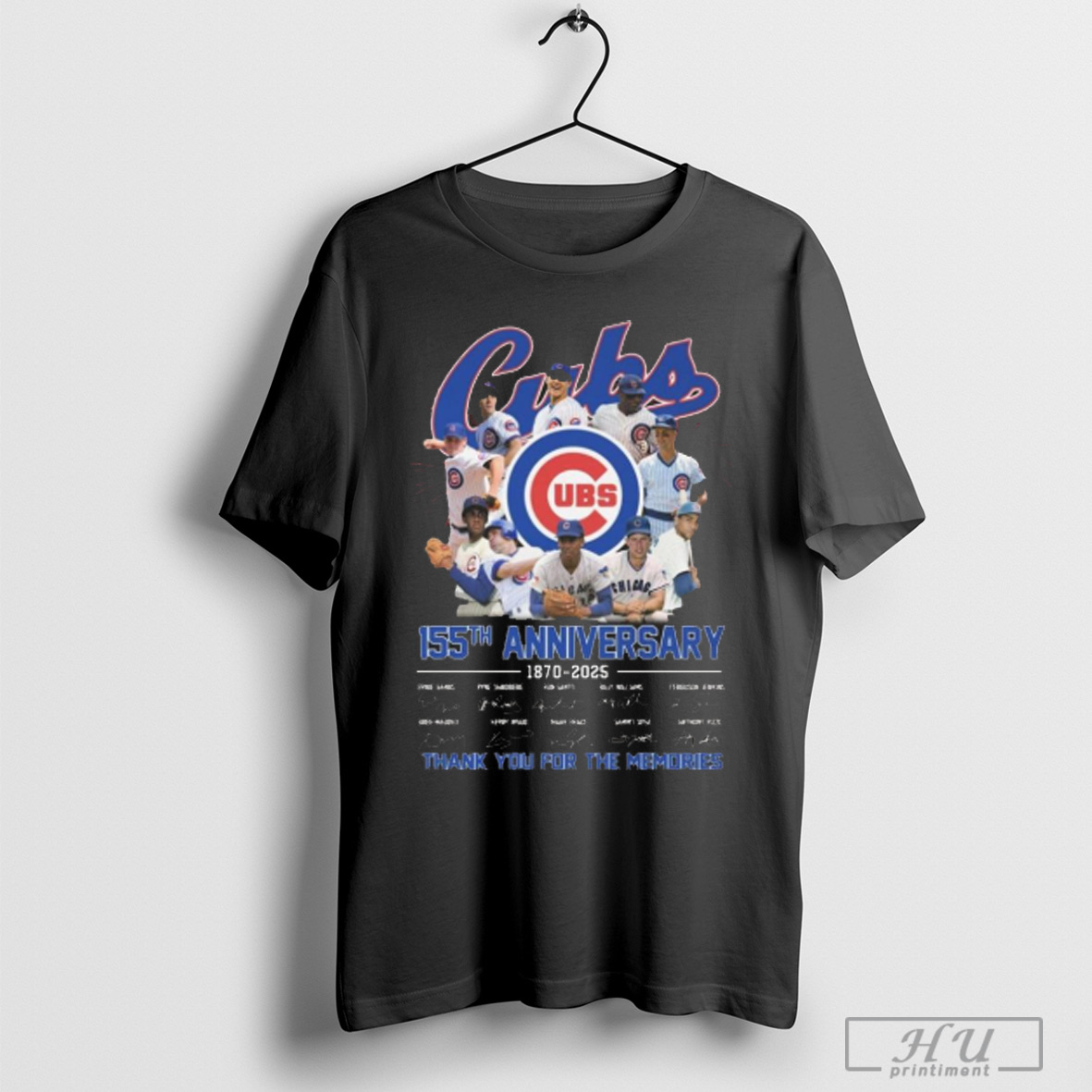 Trending Chicago Cubs 155th Anniversary 1870 2025 Signatures Thank You For The Memories Fireworks T Shirt Sweatshirt