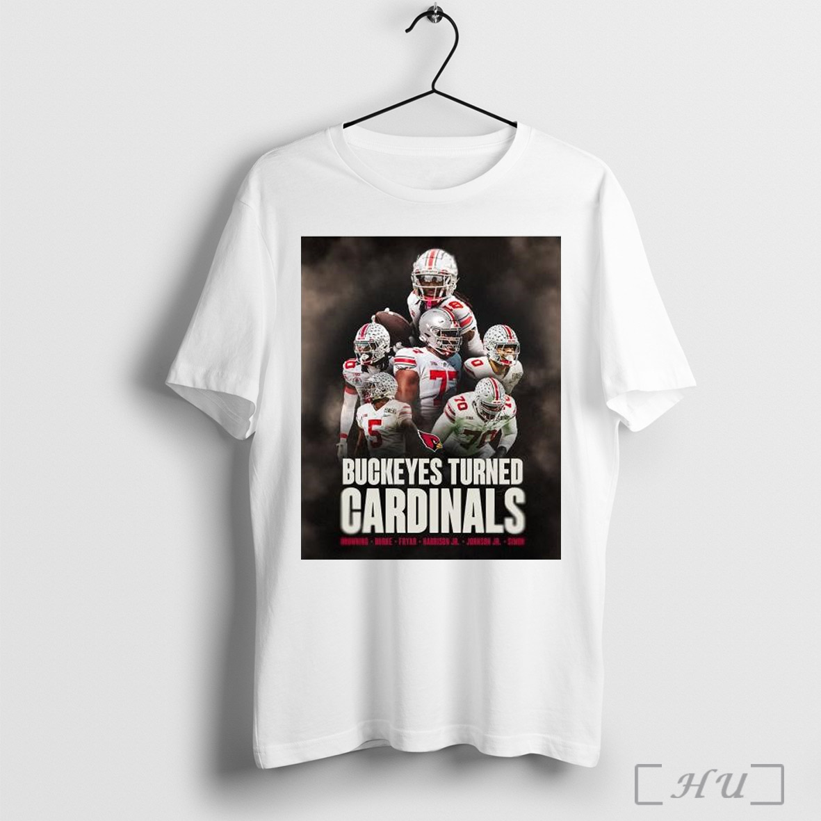 Trending Ohio State Buckeyes Turned Arizona Cardinals Marvin Harrison Jr Denzel Burke Paris Johnson Jr T Shirt Sweatshirt