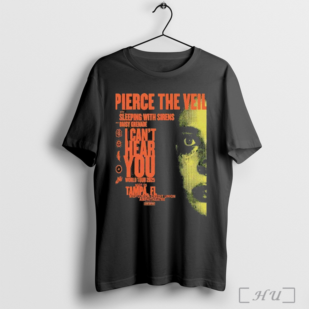 Trending Pierce The Veil Sleeping With Sirens Daisy Grenade I Cant Hear You World Tour 2025 Tampa Fl Concert May 15 2025 T Shirt Sweatshirt