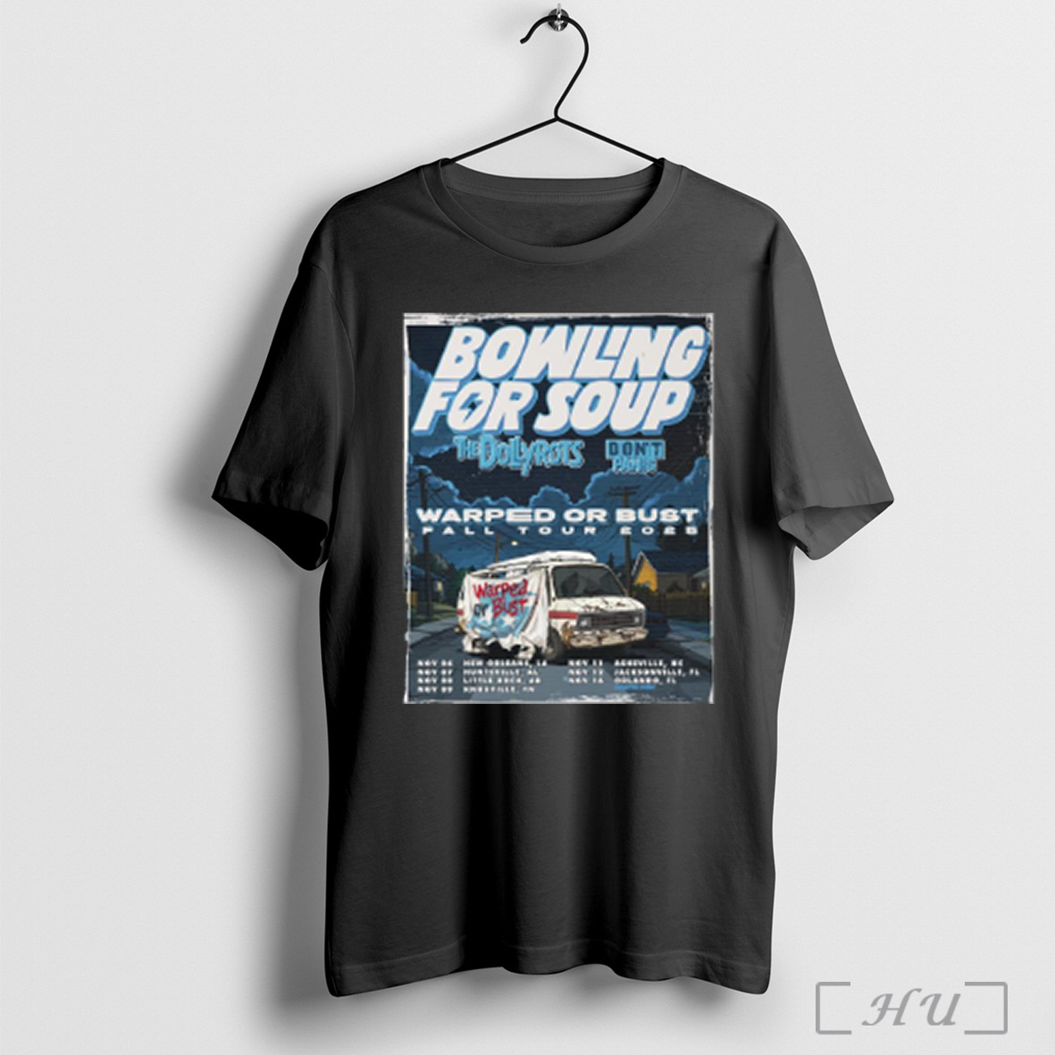 Trending Poster Bowling For Soup The Dollyrots Dont Panic Warped Or Bust Fall Tour 2025 November T Shirt Sweatshirt Png