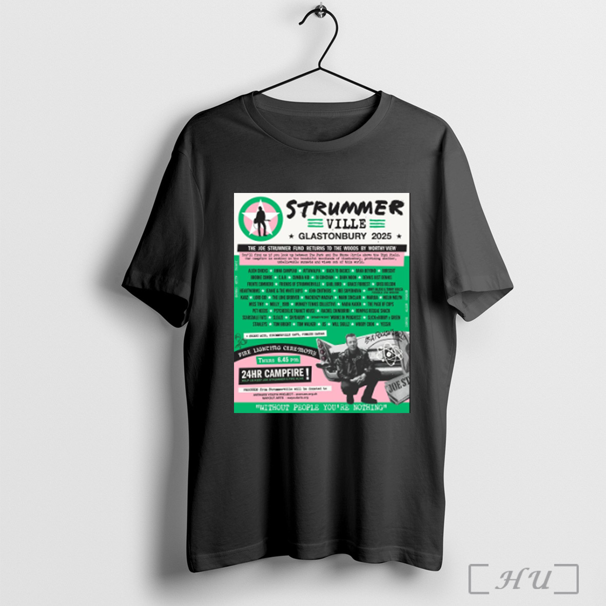Trending Strummerville Ville Glastonbury 2025 The Joe Strummer Fund Returns To The Woods By Worthy View Poster T Shirt Sweatshirt