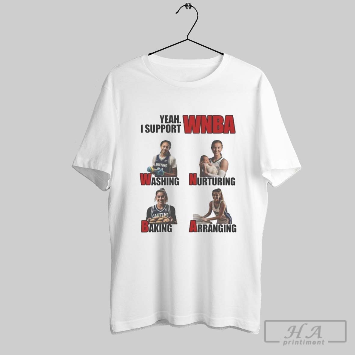 Yeah I Support Wnba Washing Nurturing Baking Arranging T Shirts