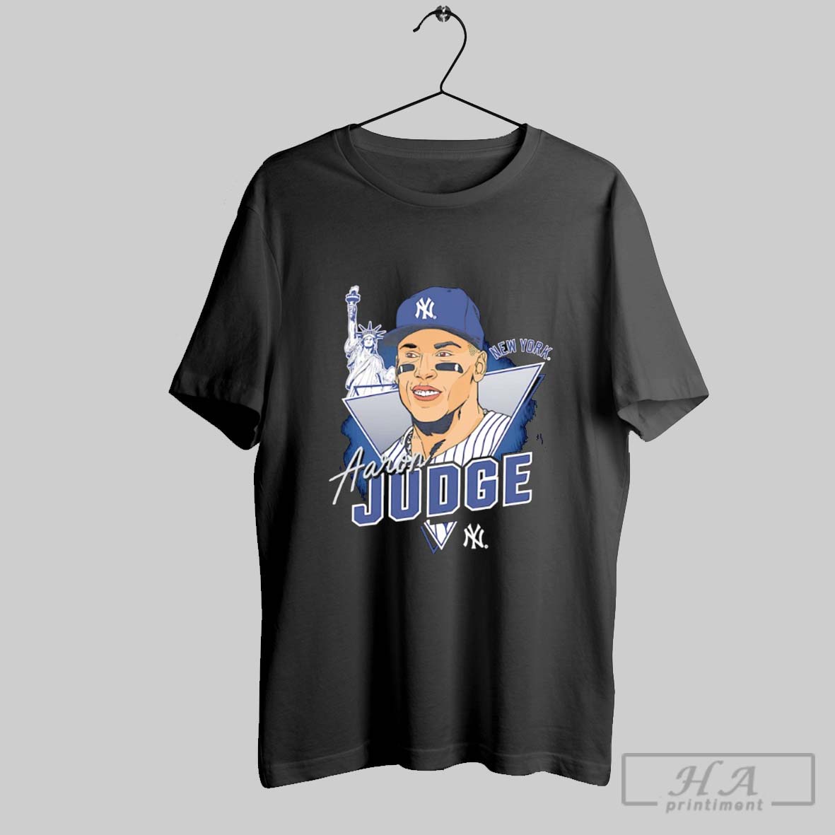 Aaron Judge New York Yankees Caricature Triangle Shirt