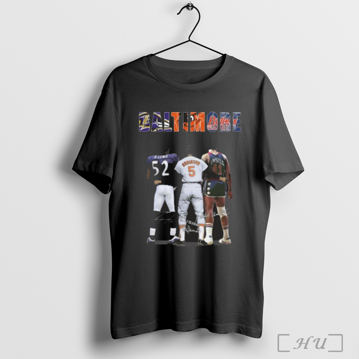 Baltimore Ravens Lewis Orioles Robinson Bullets Unseld Signatures 2024 T Shirt Sweatshirt