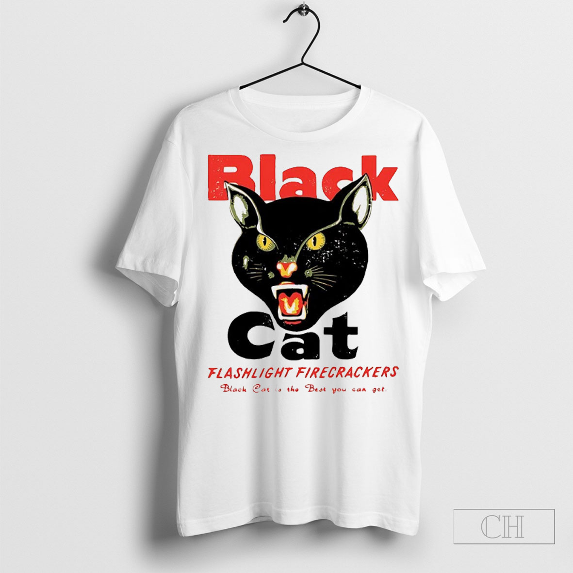 Black Cat Flashlight Firecrackers Shirt