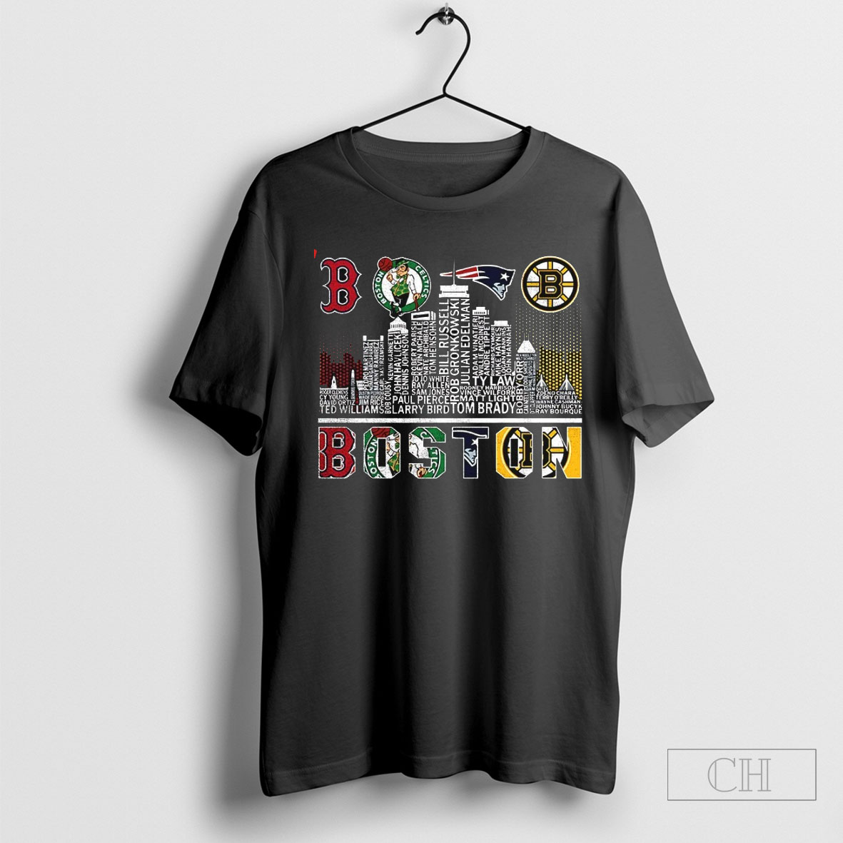 Boston Skyline City Sports Team Logo Shirt