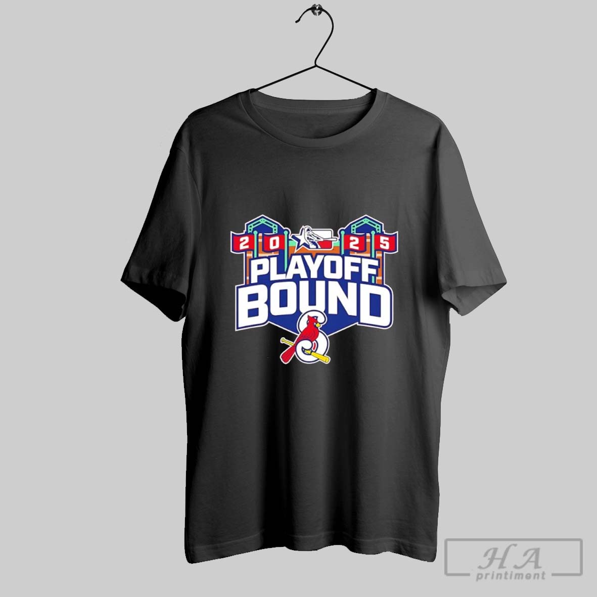 Cardinals Playoff Bound 2025 Logo Shirt