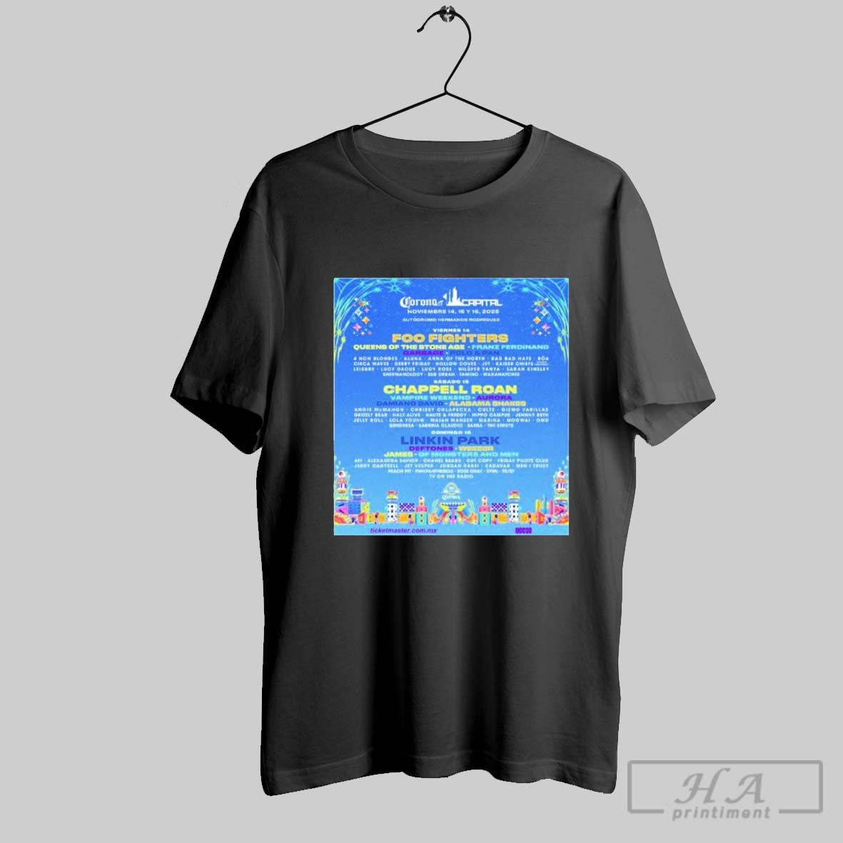 Corona Capital Festival In Mexico City At Autodromo Hermanos Rodriguez On November 14 15 And 16 2025 T Shirts