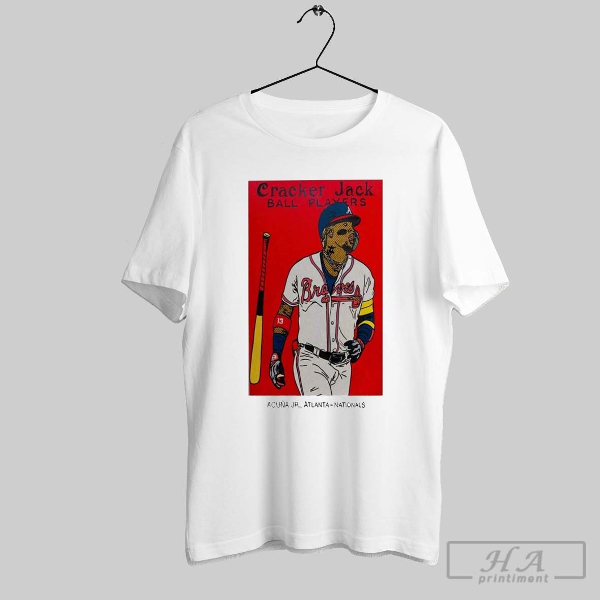 Cracker Jack Ronald Acuna Jr 2025 Ball Players Atlanta Nationals T Shirts