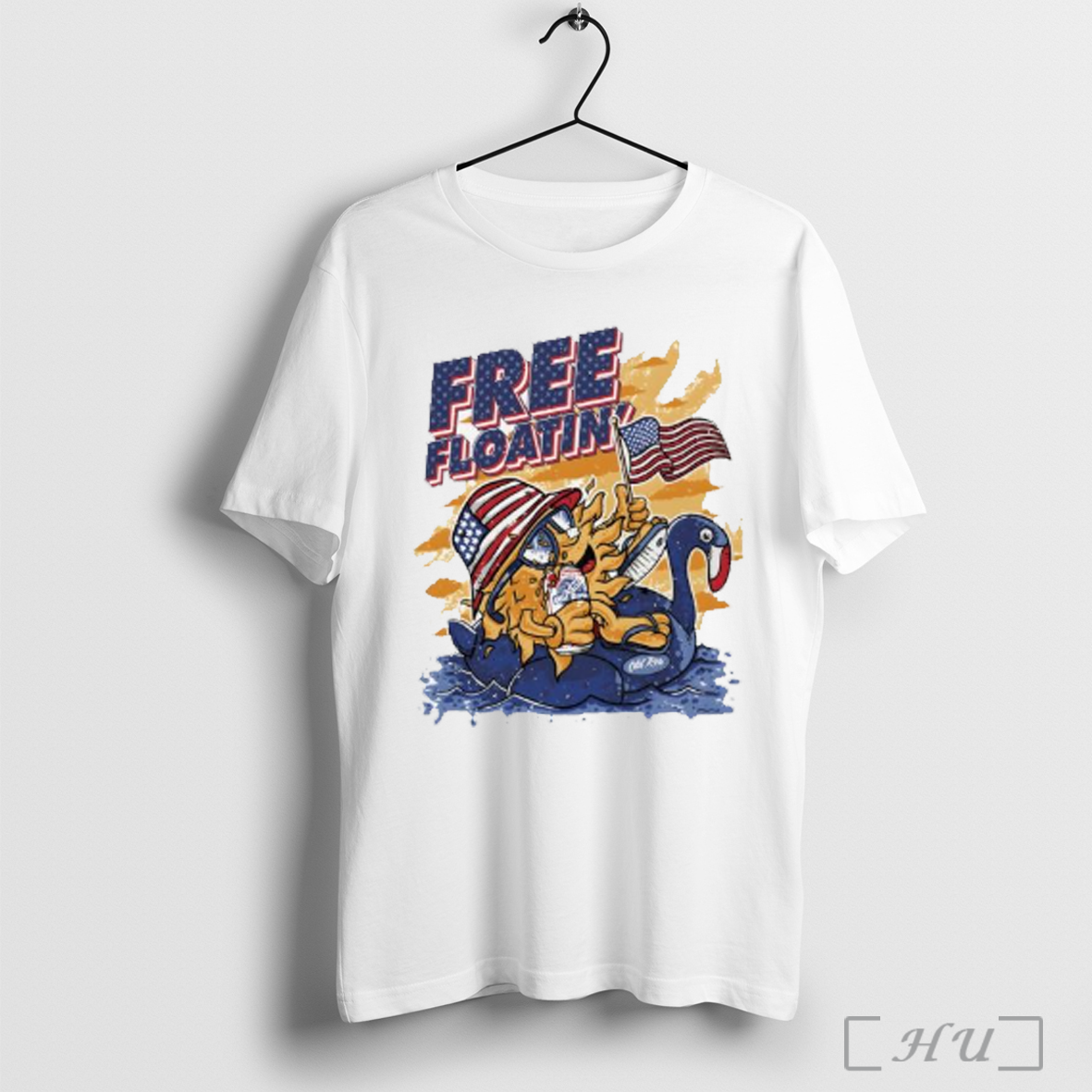 Free Floating Beer Old Row American Flag T Shirt Sweatshirt