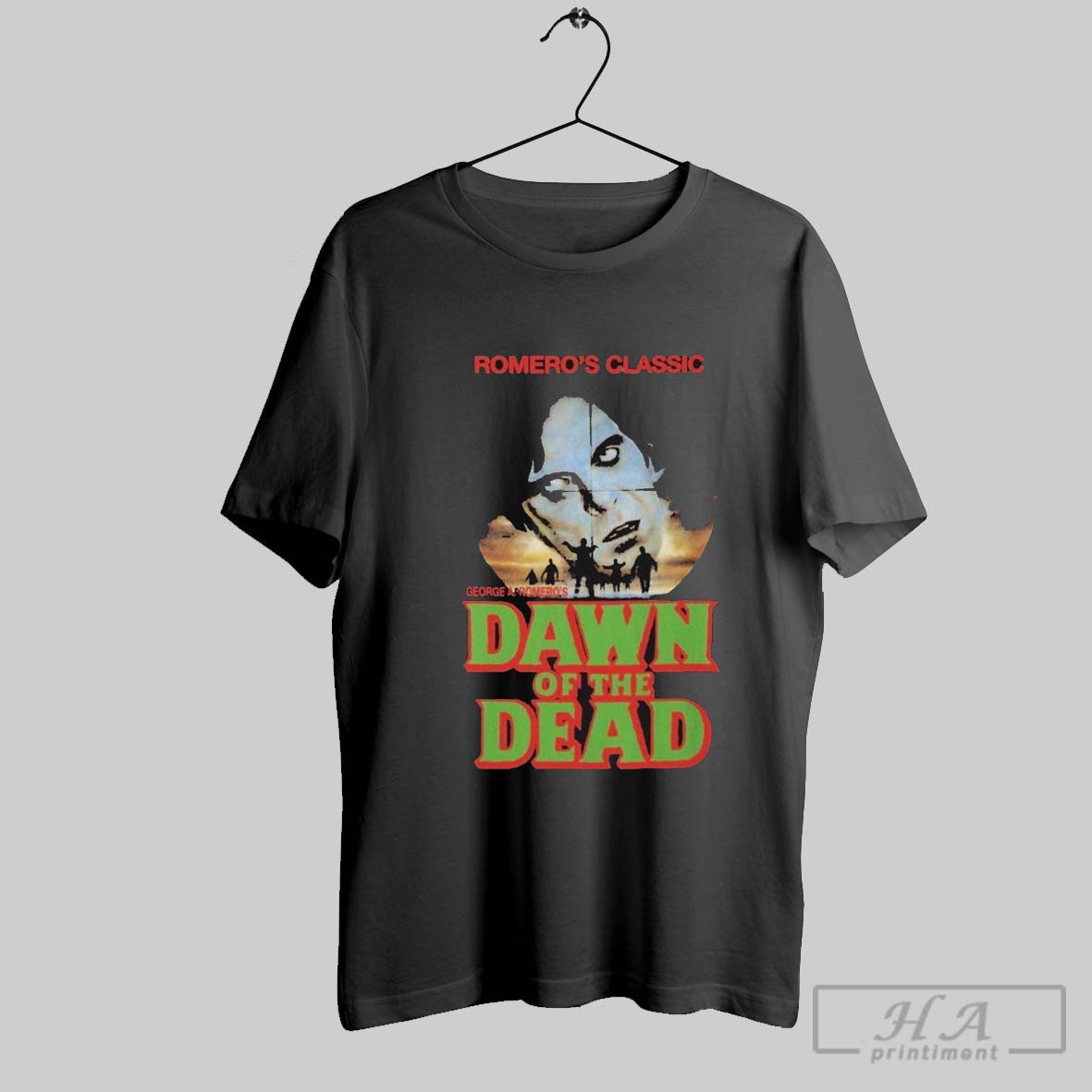 George A Romeros Dawn Of The Dead Romeros Classic Horror Movie T Shirts