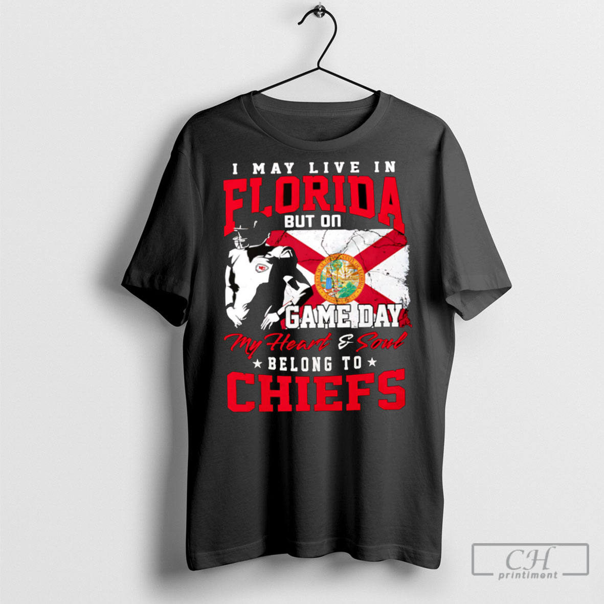 I May Live In Florida But On Game Day My Heart And Soul Belong To Chiefs T Shirt Sweatshirt