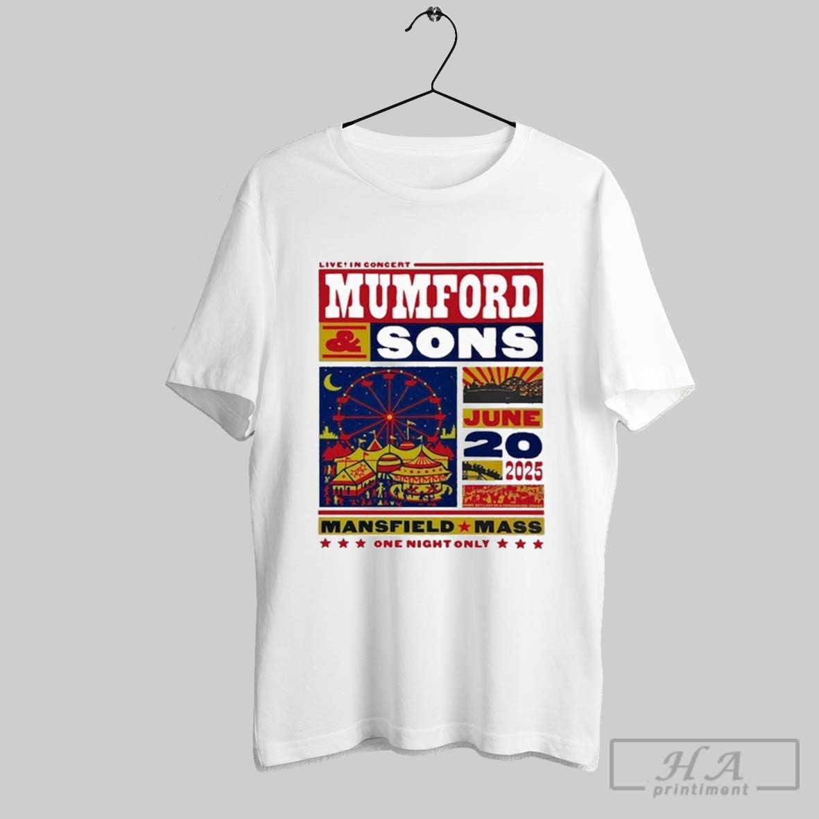 Mumford And Sons Mansfield Ma On June 20 2025 T Shirts