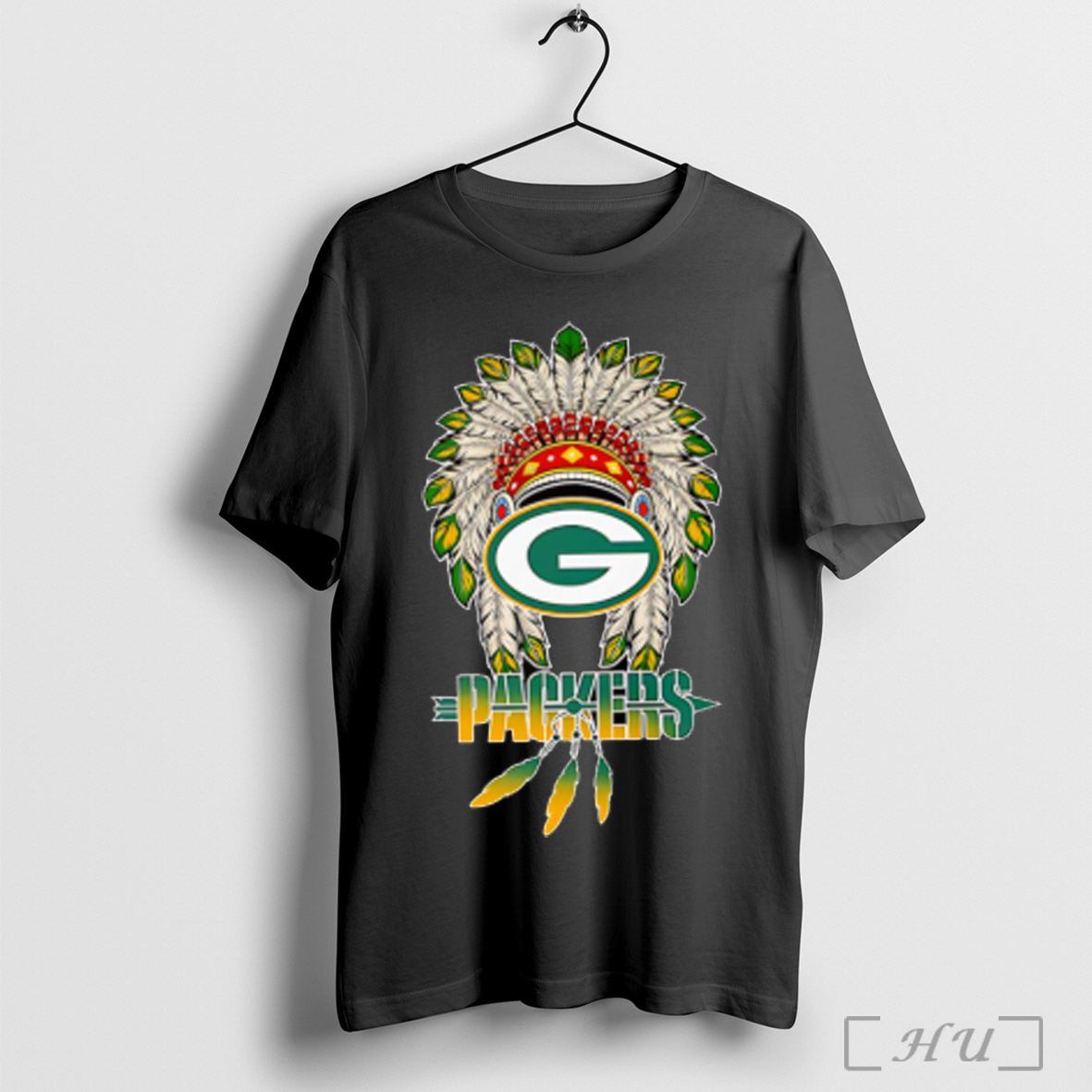 Native Chief Headdress Green Bay Packers T Shirt Sweatshirt
