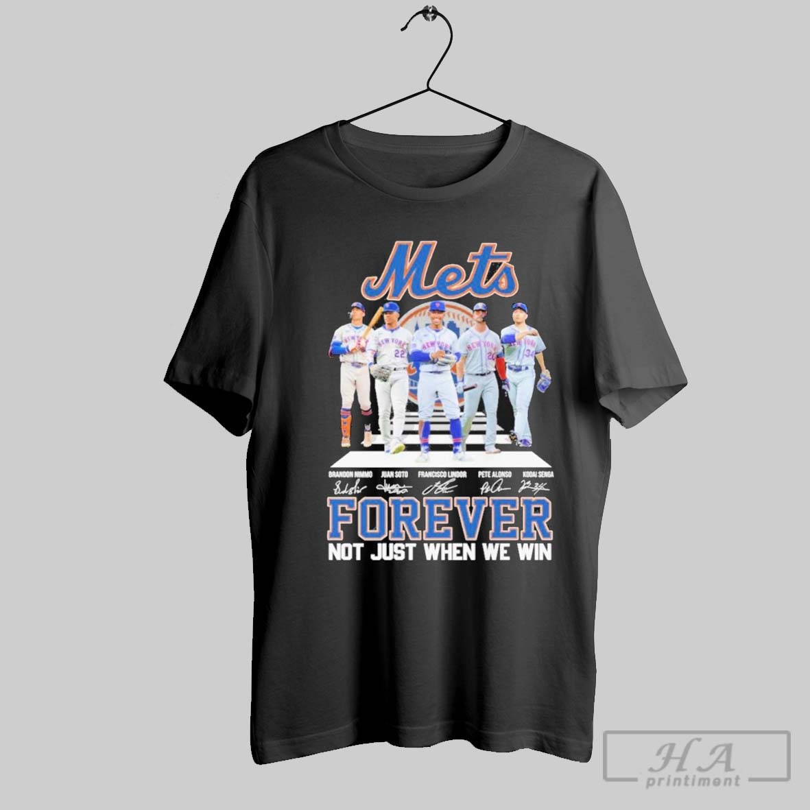 New York Mets Abbey Road Forever Not Just When We Win Signatures Unisex T Shirt