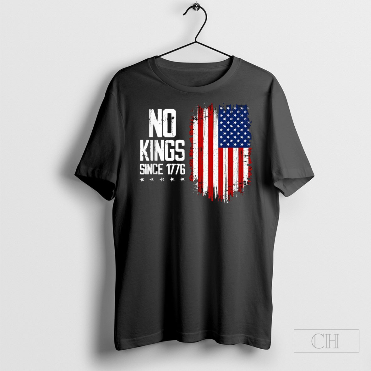 No Kings In American Since 1776 4th Of July Independence Day Flag T Shirt