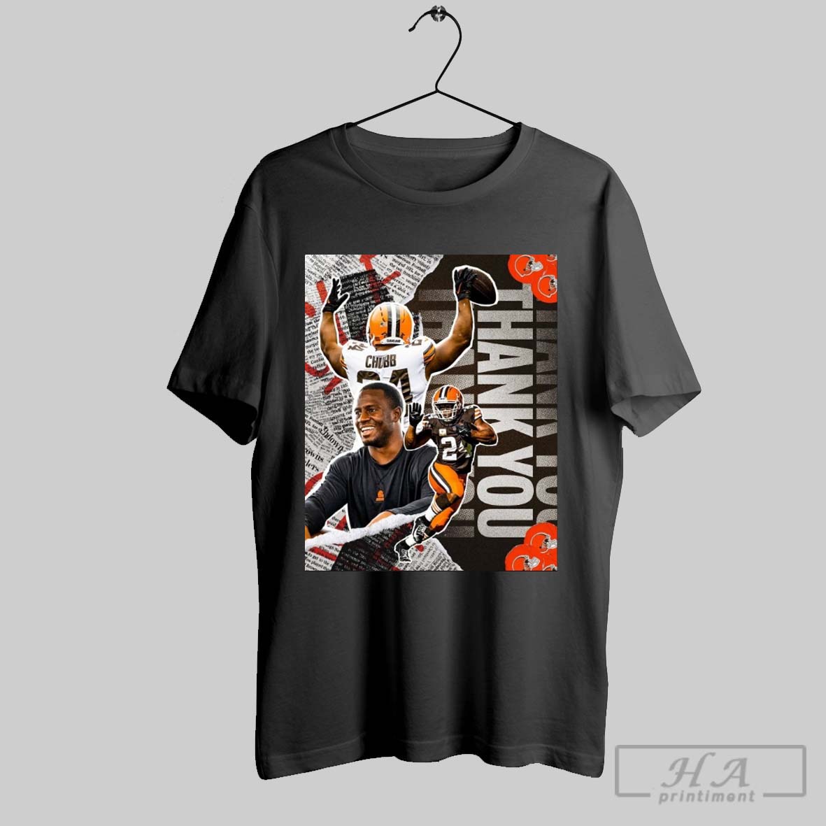 Official Cleveland Browns Thank You Nick Chubb For Giving Your All To This City And This Team 2025 Poster T Shirt