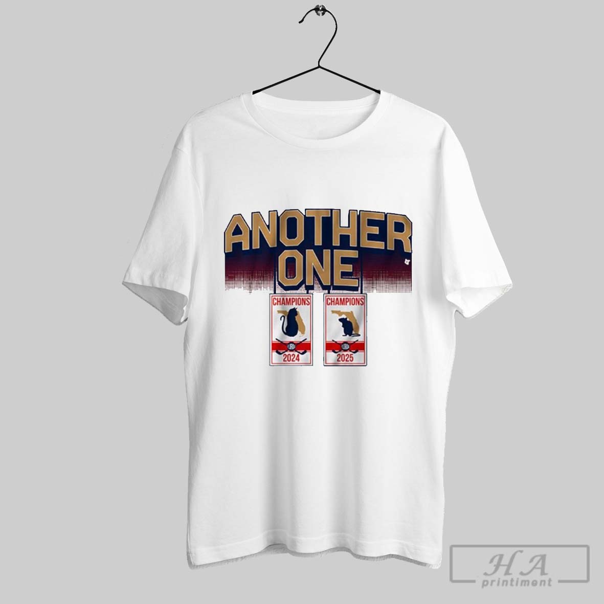Official Florida Panthers Defeated Edmonton Oilers Hockey Another One Champions 2024 2025 T Shirt