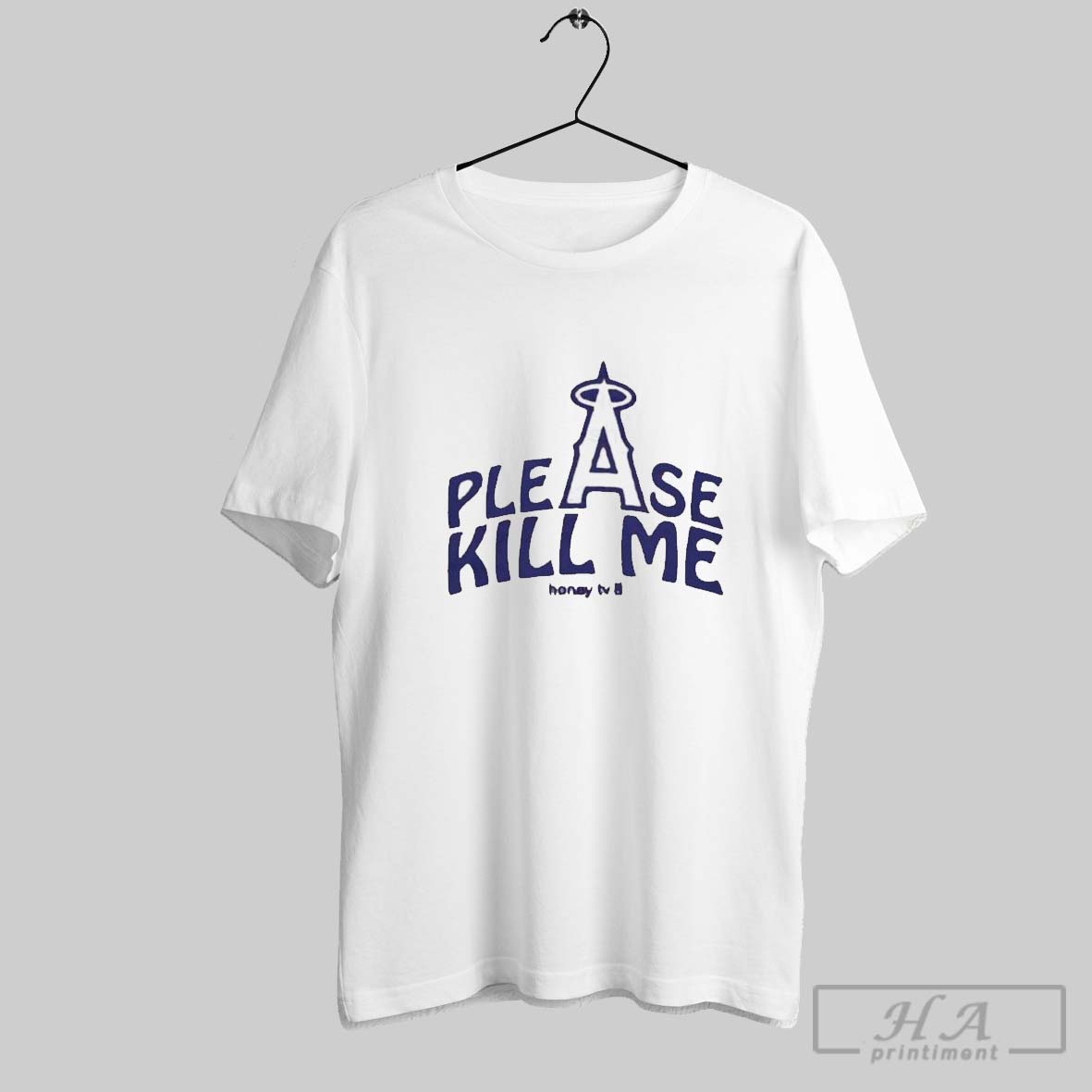 Official Los Angeles Angels X Honey Tv Please Kill Me T Shirts