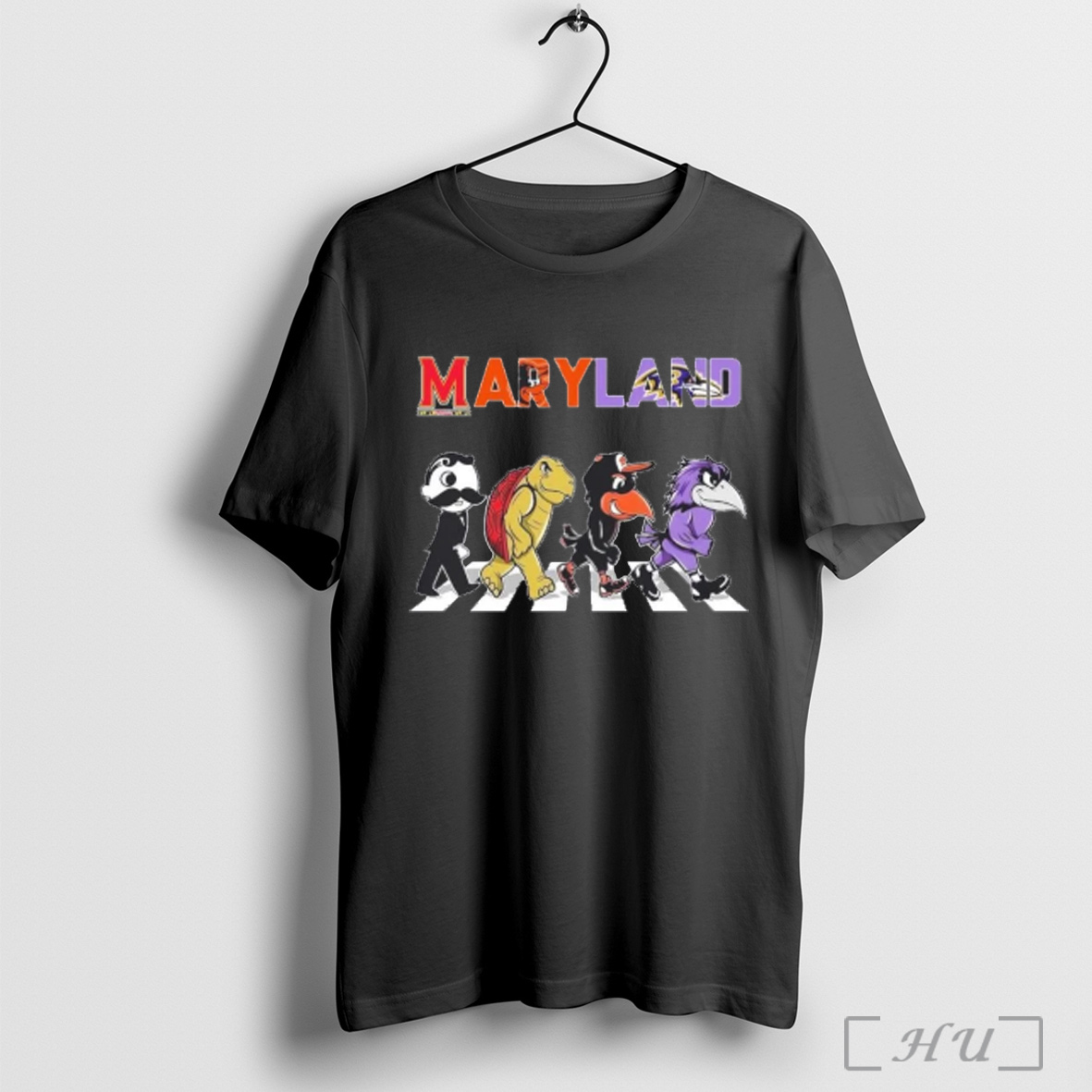 Official Maryland Sports Teams X Mascots Abbey Road T Shirt Sweatshirt