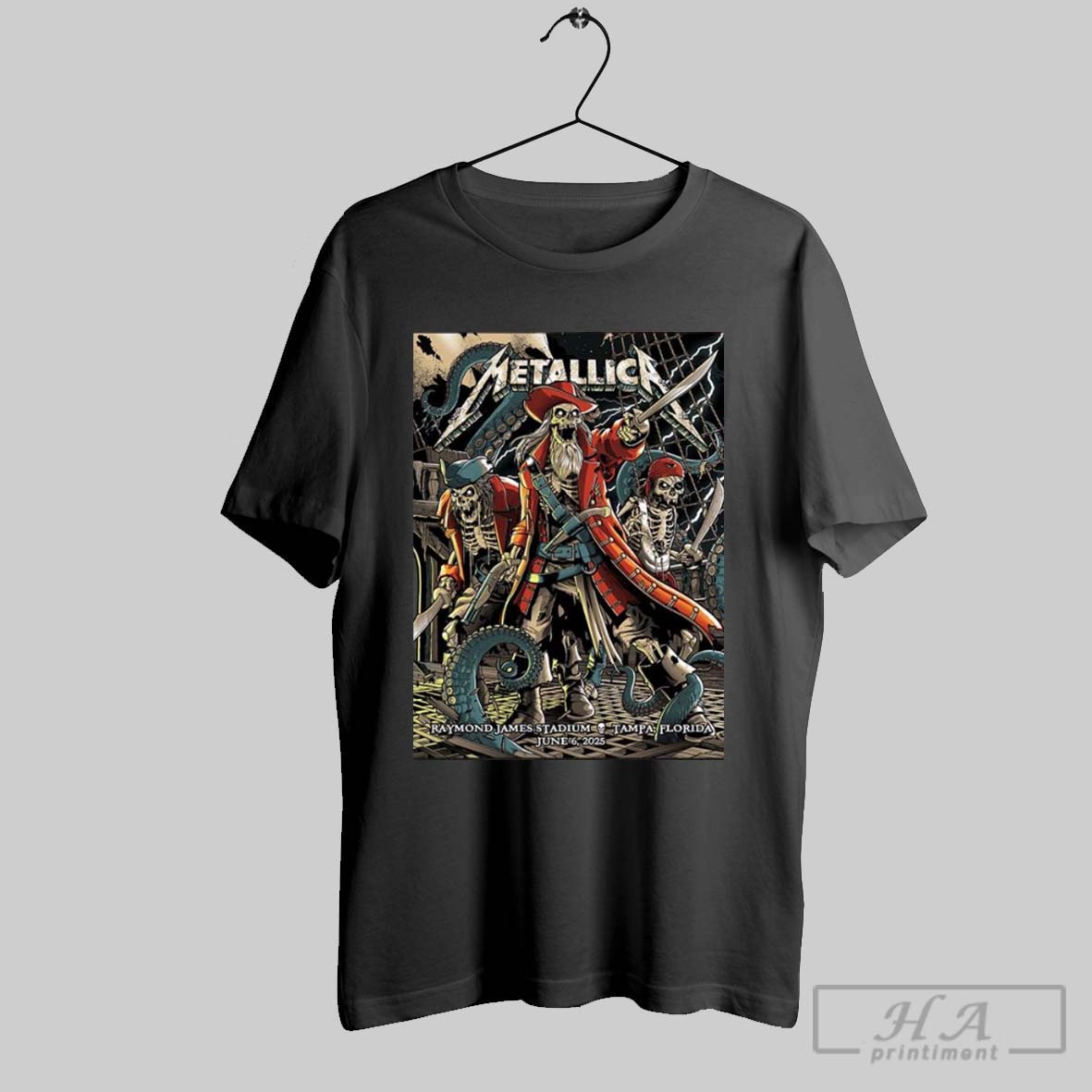 Official Metallica M72 World Tour Raymond James Stadium Tampa Florida June 6 2025 Poster T Shirt