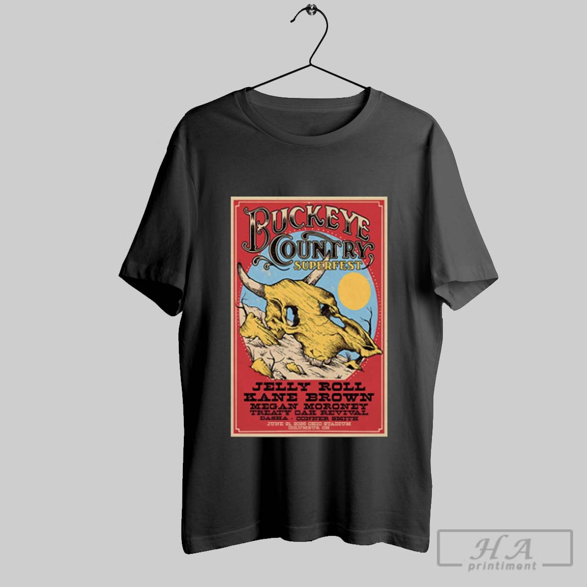 Official Poster Buckeye Country Superfest 2025 Ohio Stadium Columbus Oh June 21 T Shirt