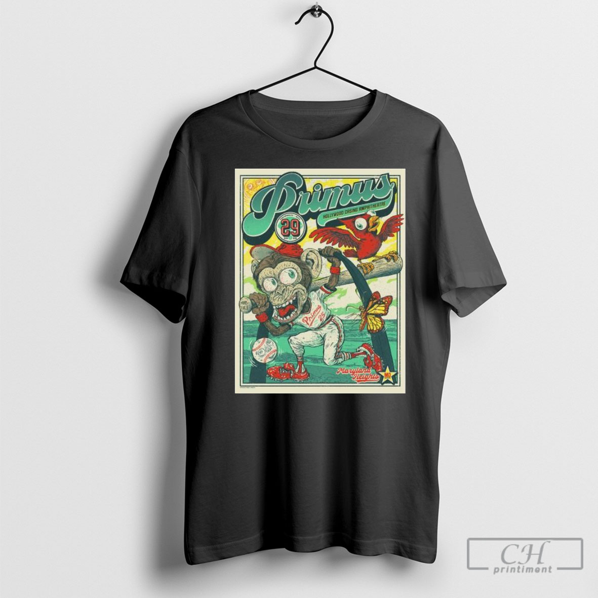 Official Poster Primus May 29 2025 Maryland Heights Mo Hollywood Casino Tee Shirt Sweatshirt
