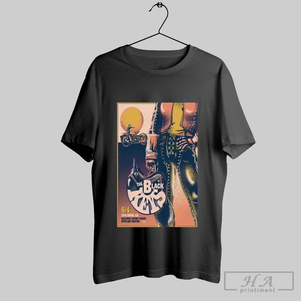 Official Poster The Black Keys San Diego Ca Tour June 04 2025 Cal Coast Credit Union Open Air Theatre T Shirt