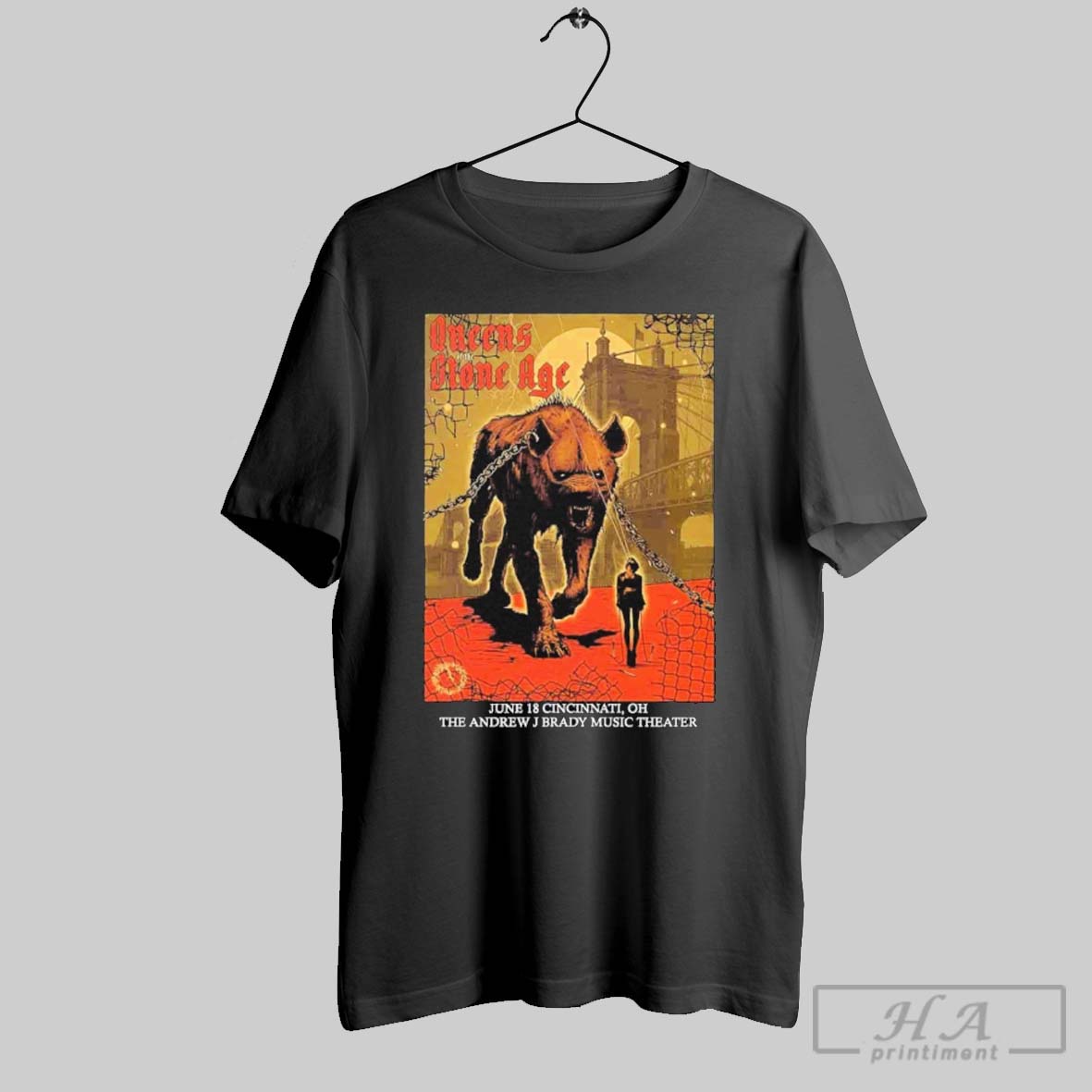 Official Quuens Of The Stone Age Venue Poster In Cincinnati Oh At The Andrew J Brady Music Theater On June 18 2025 Shirt