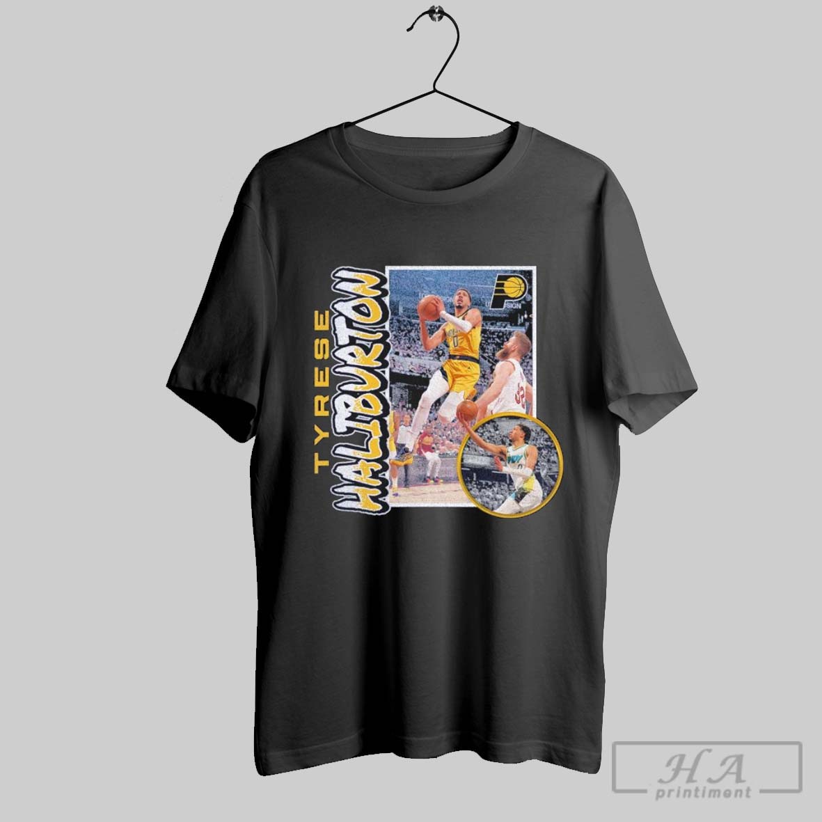 Official Tyrese Haliburton Indiana Pacers 90s Player Graphic T Shirt