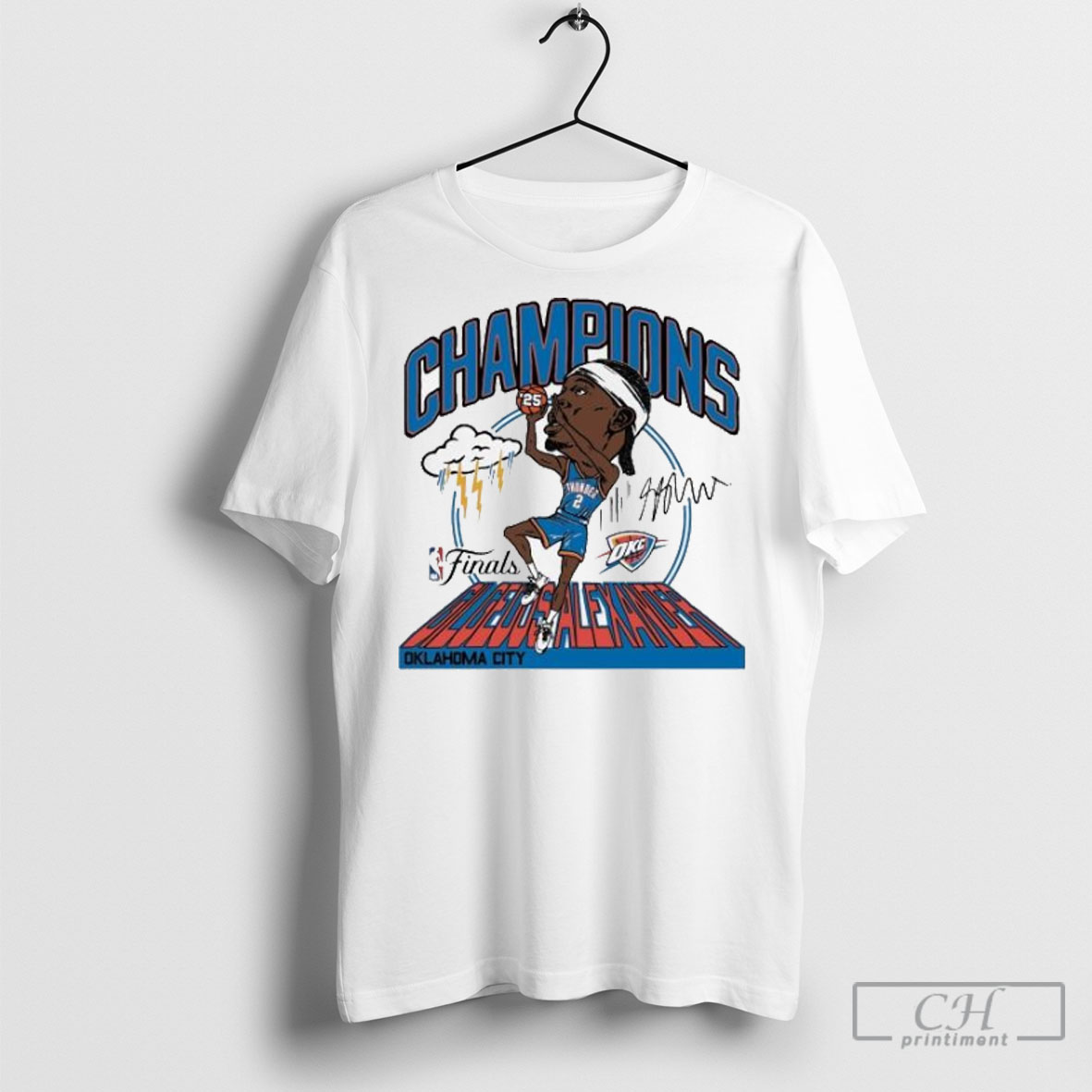 Officialoklahoma City Thunder Champions Shai Gilgeous Alexander Nba Finals 2025 Signature Shirt