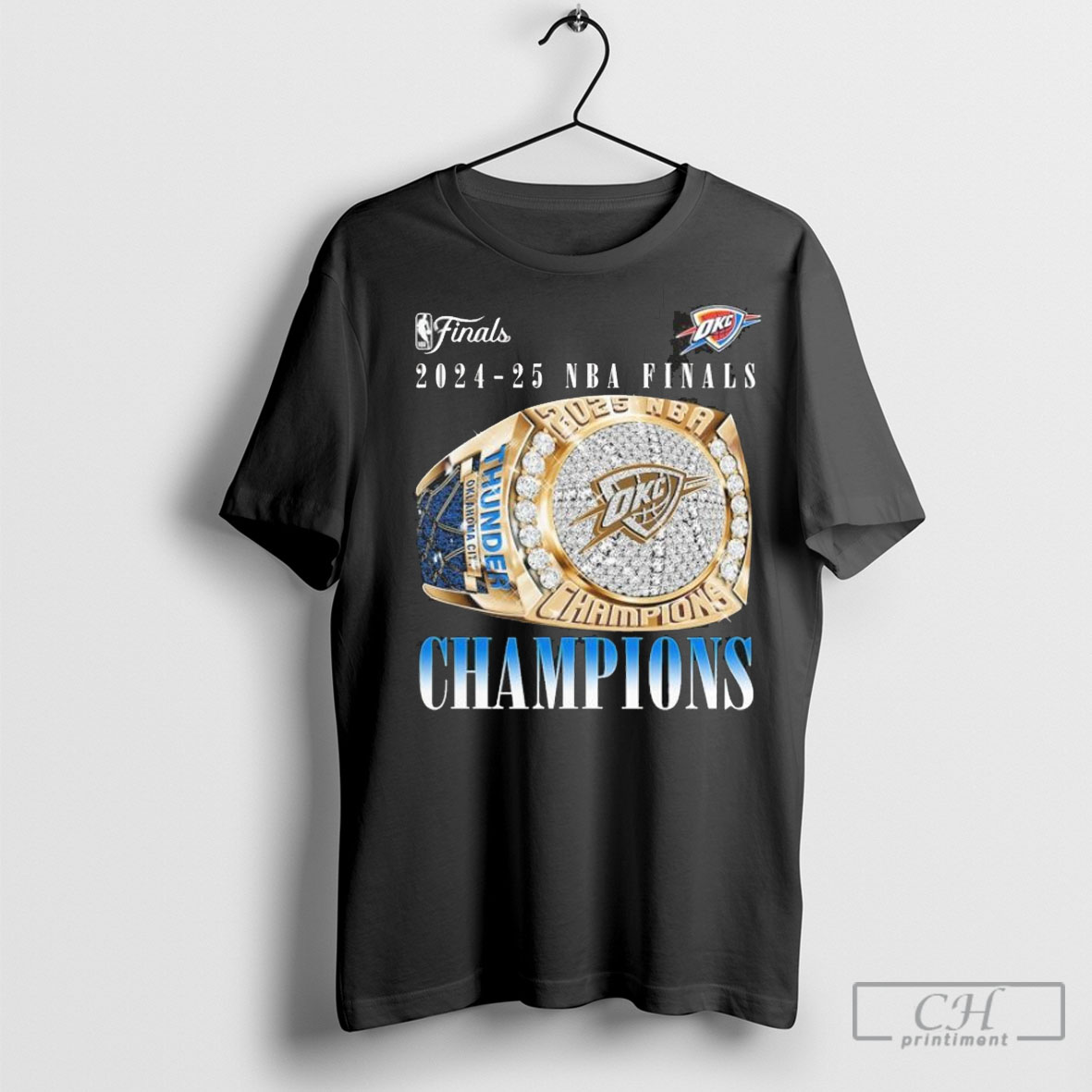 Officialoklahoma City Thunder Fanatics 2025 Nba Finals Champions Inbound Pass Ring Shirt