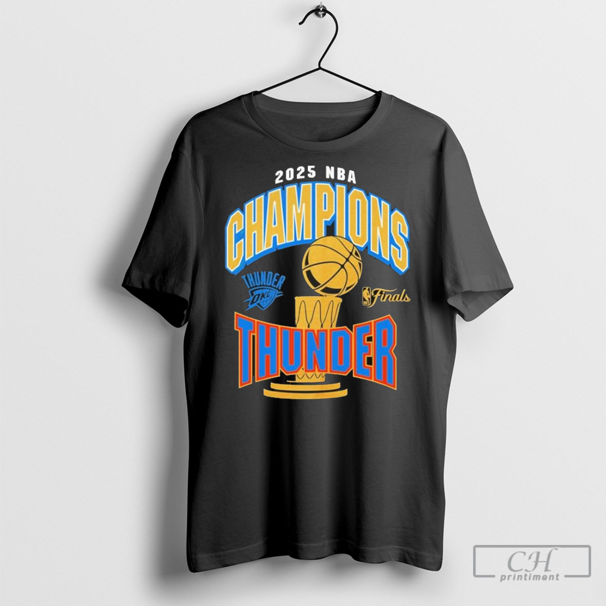 Officialoklahoma City Thunder Infant 2025 Nba Finals Champions Trophy Shirt