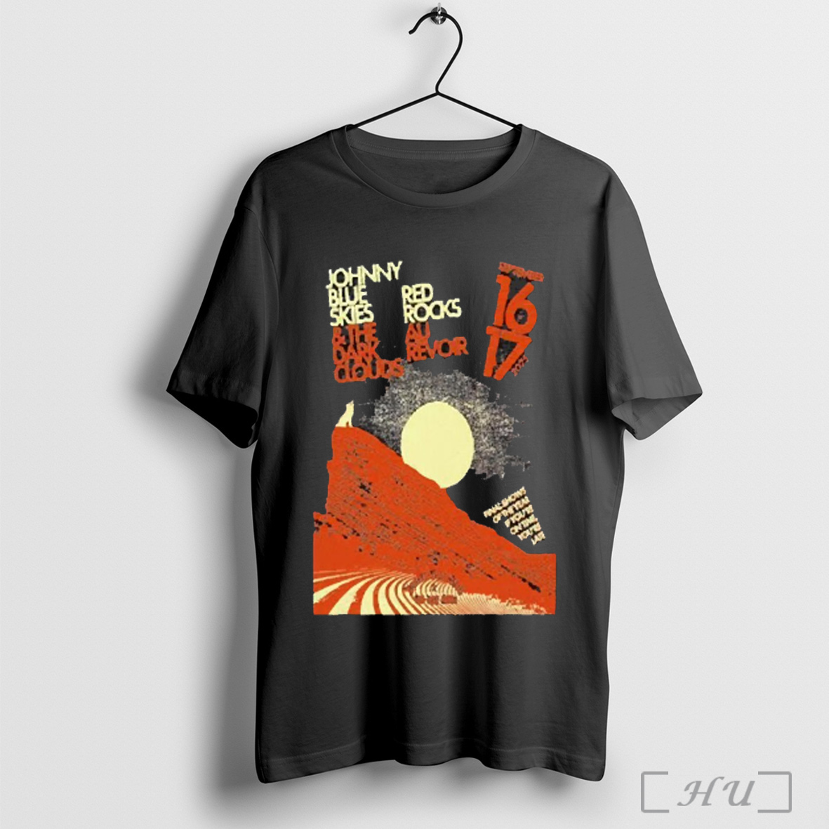 Officials Johnny Blue Skies The Dark Clouds At Red Rocks Au Revoir On September 16 17 2025 T Shirt Sweatshirt