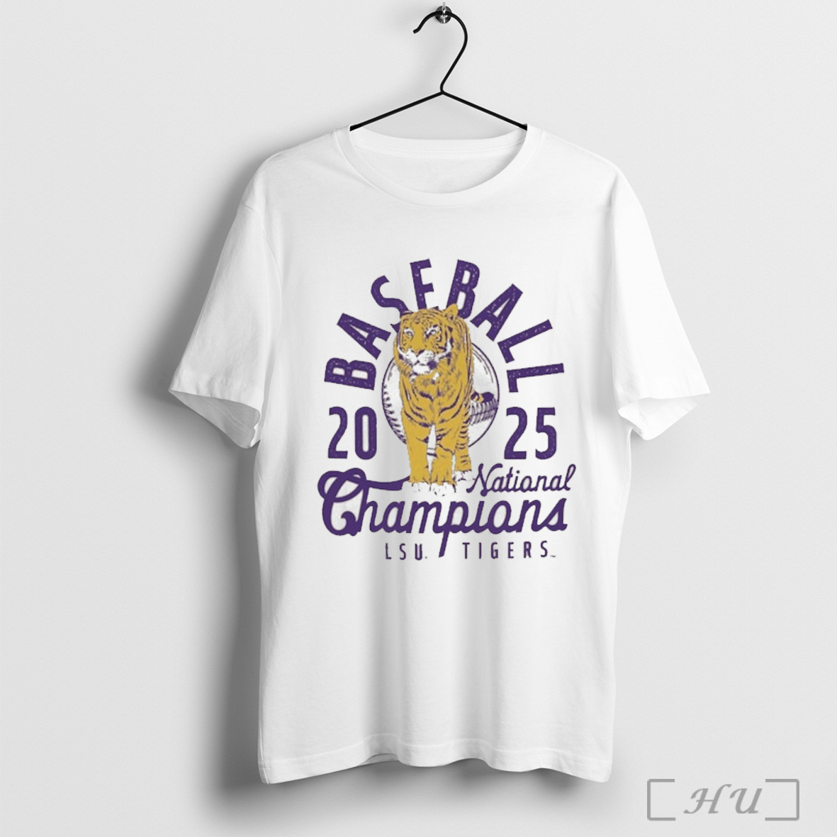 Officials Lsu Tigers 2025 Ncaa Baseball Mens College World Series Champions Comfort Colors Mascot Overlay T Shirt Sweatshirt