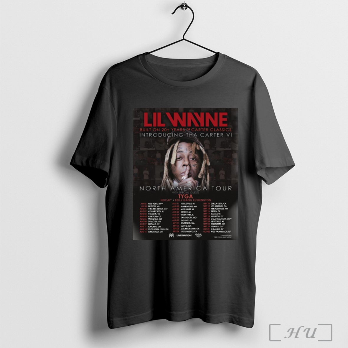 Officials Lil Wayne Built On 20 Years Of Carter Classics Introducing Tha Carter Vi North America Tour 2025 T Shirt Sweatshirt Jpg