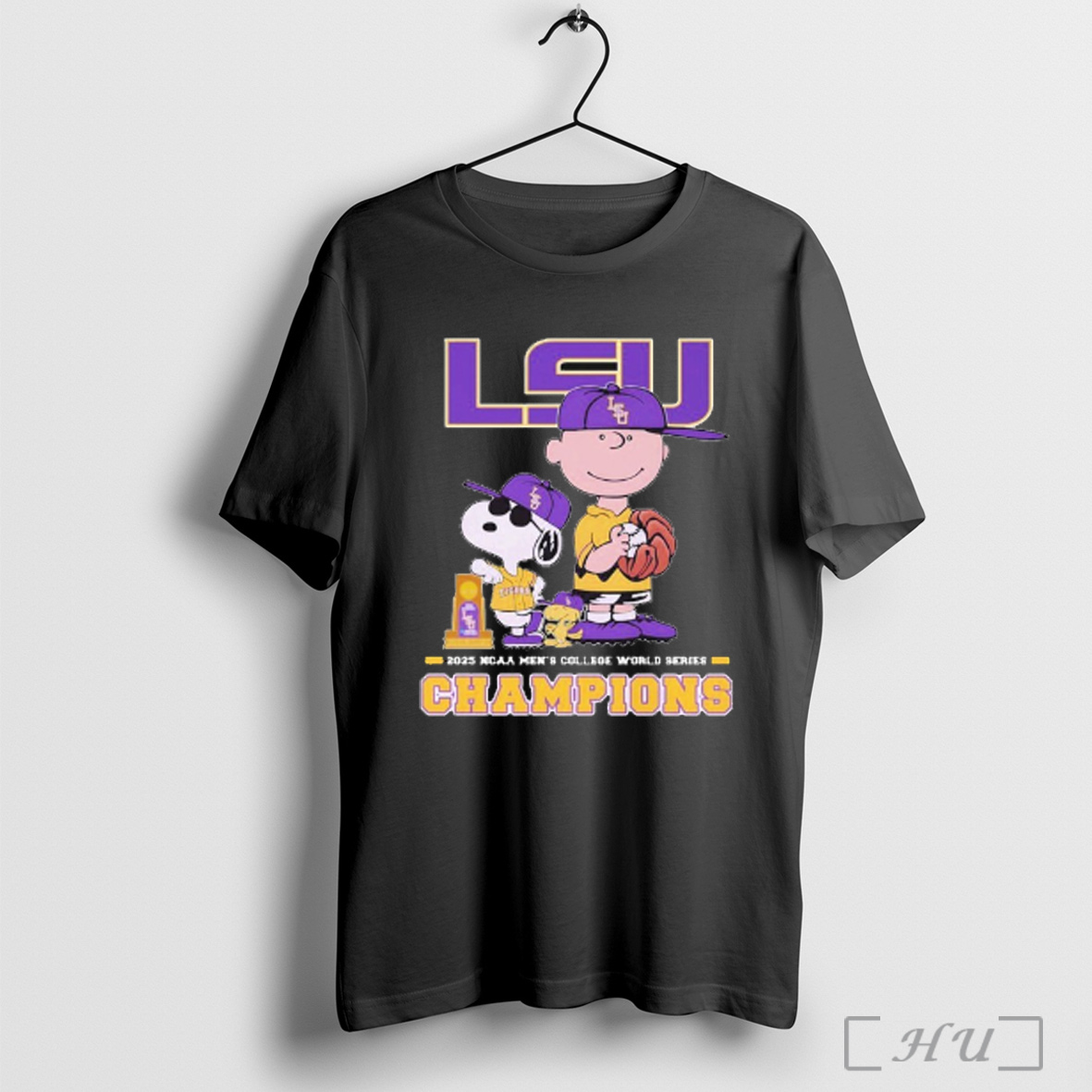 Officials Snoopy Woodstock And Charlie Brown The Peanuts Lsu Tigers 2025 Ncaa Baseball Mens College World Series Champions T Shirt Sweatshirt