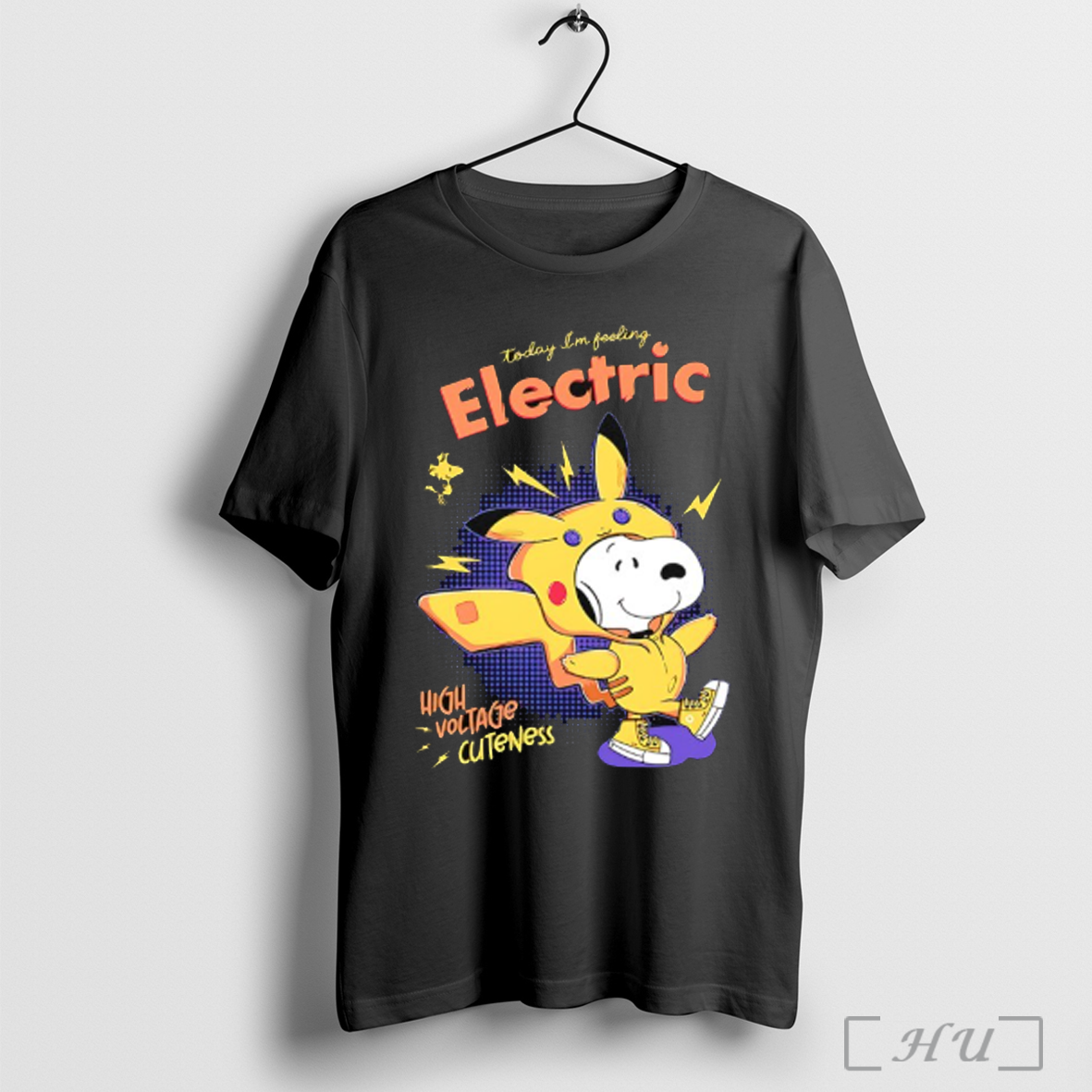 Officials Snoopy Today Im Feeling Electric High Voltage Cuteness T Shirt Sweatshirt Jpg