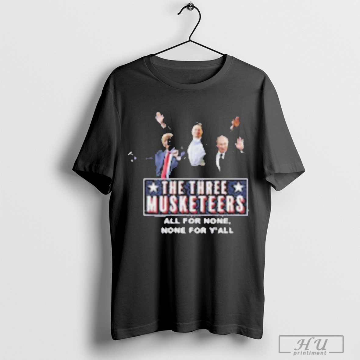 Officials Trump X Elon X Putin The Three Musketeers All For None None For Yall T Shirt Sweatshirt