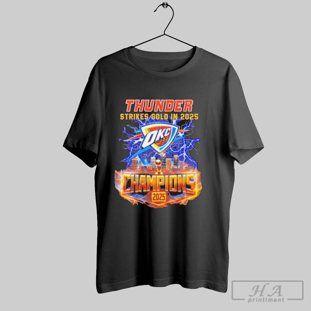 Oklahoma City Thunder Strikes Gold In 2025 Champions Unisex T Shirt