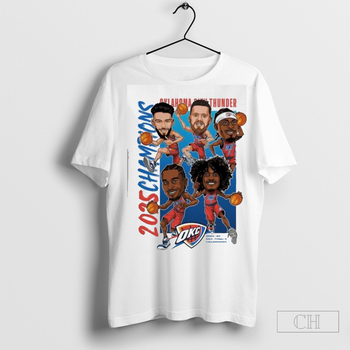 Original Oklahoma City Thunder 2024 24 Nba Finals Champions Cartoon T Shirt