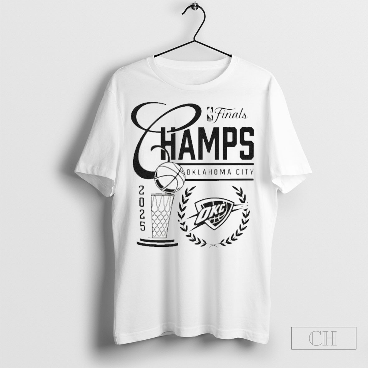 Original Oklahoma City Thunder 2025 Nba Finals Champions Metallic Logo T Shirt